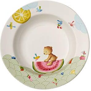 Villeroy & Boch Hungry as a Bear Piatti Fondo, 19.5 cm, porcellana, Bianco/Multicolore