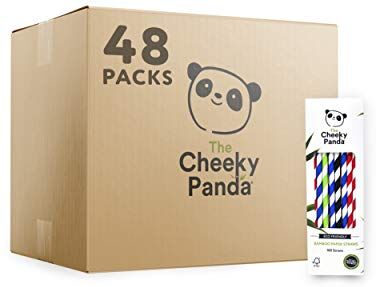 Panda – Cannucce di carta in bambù   Confezione da 48 confezioni (4800 cannucce totali)   100% biodegradabili, senza plastica, ecologiche, resistenti e sostenibili