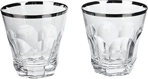 Cristal de Sèvres Chenonceaux Set di Bicchieri Whisky, Vetro, Platino, 10 x 10 x 10 cm, 2 Pezzi