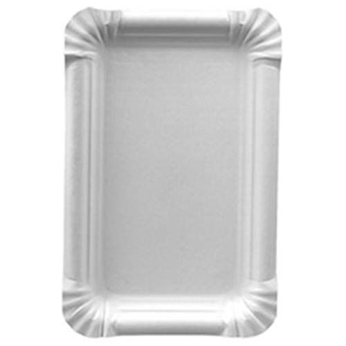 Papstar 125 Vassoio di Cartone Rettangolare Pure, 24 x 33 cm, Colore: Bianco