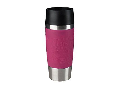 Emsa Travel Mug Bicchiere Termico con Chiusura Quick Press, Acciaio Inossidabile, Lampone, 1 unità (Confezione da 1)