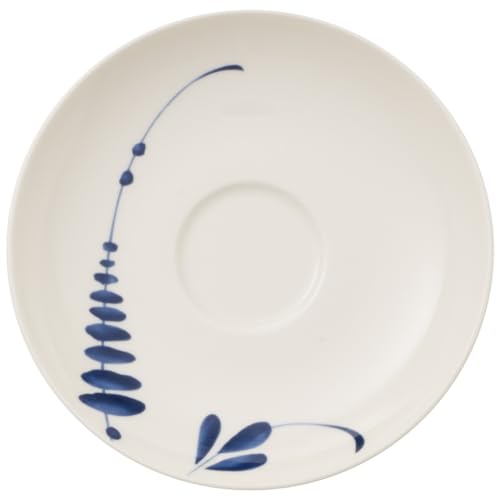 Villeroy & Boch Vieux Luxembourg Brindille Piattino, 14 cm, Porcellana Premium, Bianco/Blu