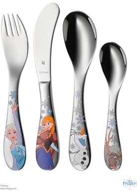 WMF Set posate bimbini Frozen in Acciaio Inox 18/10 Cromargan, set 4 pezzi con Coltello, Forchetta, Cucchiaio e Cucchiaino