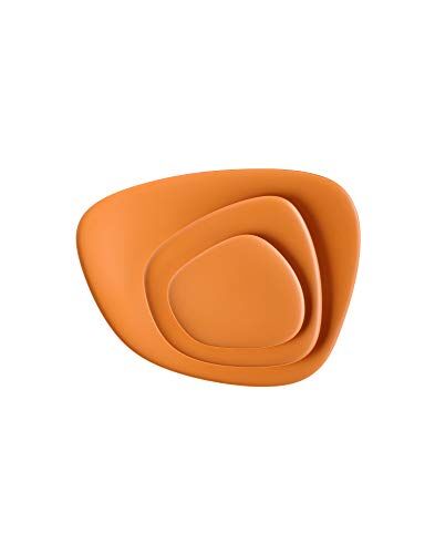 Kartell Namasté Set di 3 Piatti, Arancio, 3 unità