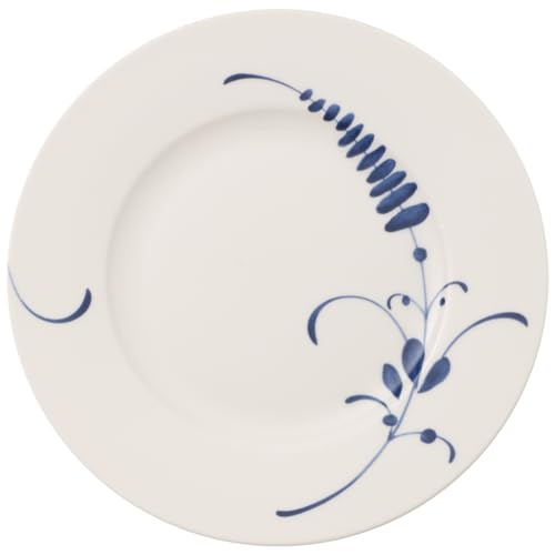 Villeroy & Boch Vecchio Lussemburgo Brindille Piatto di Insalata, Porcellana, Bianco/Blu, 8.75 in