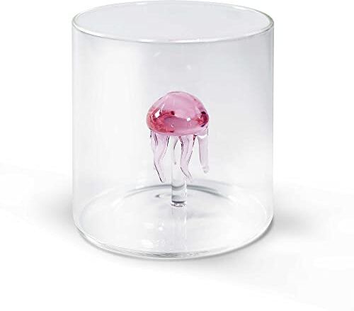 Western Digital Bicchiere in vetro borosilicato. Capacità 250 ml. Decoro medusa.