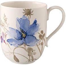 Villeroy & Boch Mariefleur Bicchiere da Latte Macchiato, 480 ml, Altezza 11 cm, Porcellana Premium, Gris