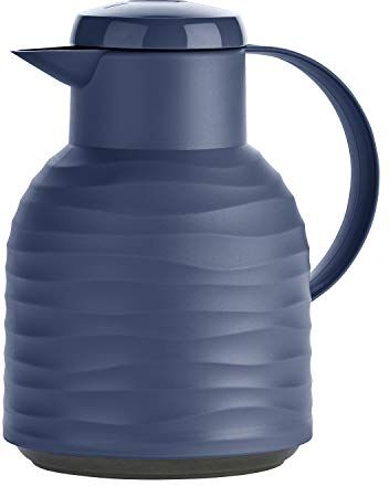 Emsa Samba  Thermos, 1 Liter, Plastica, Blu, Acciaio Inossidabile, Wave Navy