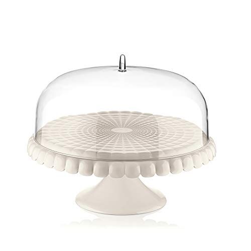 Guzzini Tiffany, Alzata Torte con Campana Bianco Latte, Ø 36 x h28 cm 00156