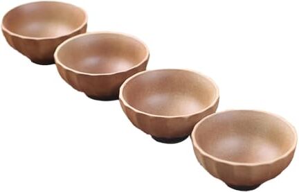 MagiDeal 4 Pezzi Set di Tazze da Tè in Ceramica Bicchieri Tazza da Tè in Porcellana Tazze Kung Fu Cinese per Viaggi Cerimonia del Tè Feste Ufficio Tè Verde