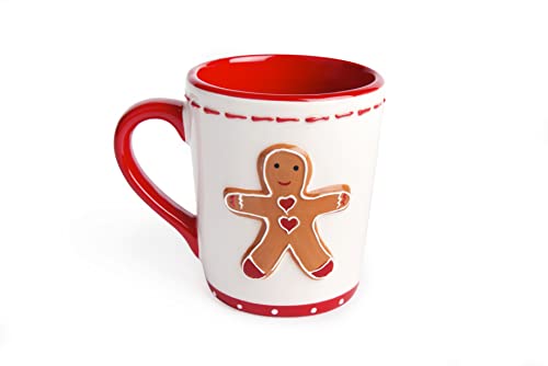 Excelsa Ginger Boy & Girl Set 4 Tazze Mug, Ceramica