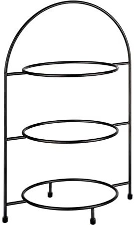 APS portapiatti Industrial, etagere, portapiatti in metallo per 3 piatti max. Ø 27 cm, anello interno Ø 18 cm, dimensioni 19,5 x 29 cm, altezza 43 cm, piedi antiscivolo (piatti non inclusi)