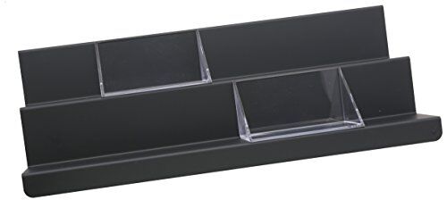 Alessi V Tray Vassoio Multiuso, Acciaio Colorato Epossidica/Resina Termoplastica, Super Black