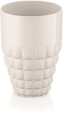 Guzzini Tiffany, Bicchiere Alto in Materiale Plastico Bianco Latte, Ø 9 X h13 cm   510 cc 01156