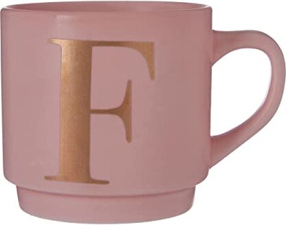 PREMIER Housewares Signet Pink F Letter Mug