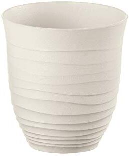 Guzzini Tierra, Bicchiere Basso in Plastica Riciclata Bianco Latte, Ø 9xh9,5 cm   350 cc 01156