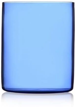 Ichendorf Milano Bicchiere Acqua Azzurro   Collezione Cilindro Extra Light Colore   43 cl   Vetro Borosilicato   Fatto a Mano