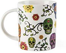 Excelsa Calavera Tazza Mug, Porcellana, Bianco