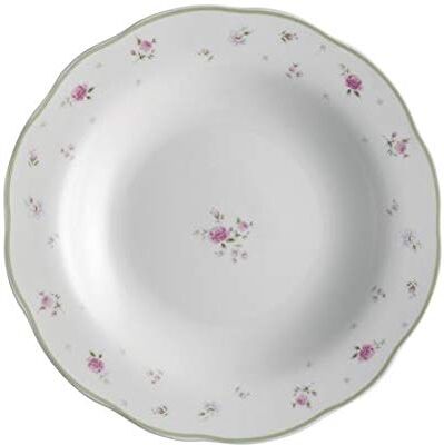 BRANDANI 53410 Set Tavola 18 Pezzi Nonna Rosa Porcellana 6 Piani 6 Fondi 6 Dessert