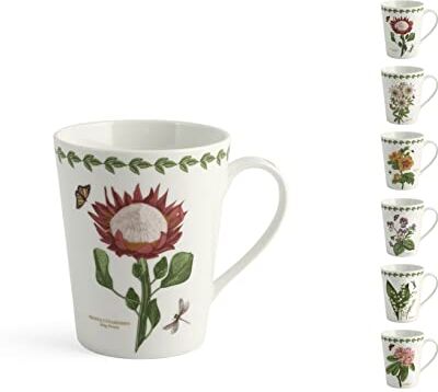 H&H set 6 mug porcellana flowers cc 370