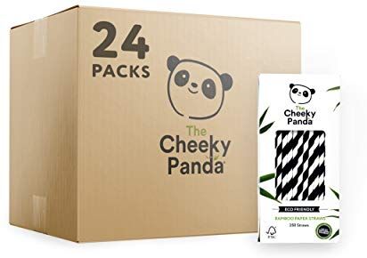 Panda – Cannucce di carta in bambù   Confezione da 24 confezioni (6000 cannucce totali)   100% biodegradabili, senza plastica, ecologiche, resistenti e sostenibili