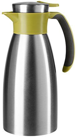 Emsa Soft Grip Caraffa Termica, Chiusura QuickTip, Acciaio, Verde, 1,0 L