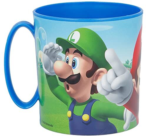 Stor Tazza Microwave per Bambini con Grafica di Super Mario da 350 ml, senza BPA, Lavabile e riutilizzabile