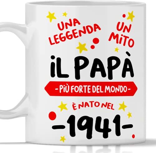 Tee Tazza compleanno 83 Anni Papà Regalo per Uomo Regalo festa del papà e natale per uomo nato 1941 Tazze per Regali Divertenti Gadget Divertente per Lui 83 Anni