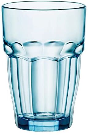 Bormioli Rocco Rockbar Long Drink Bicchieri in Vetro, 37 cl, Azzurro