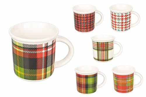 Tivoli Tartan Set 6 tazzine caffè in new bone china 90 ml