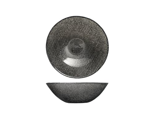 H&H Charme Black Set 6 Bowl, in Vetro, 15cm