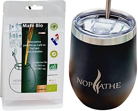 NOPHATHE KIT MATE BIO: Aromatizzato Citronnella Zenzero Guayusa, infusione detox, senza residui, né polveri, qualità premuim