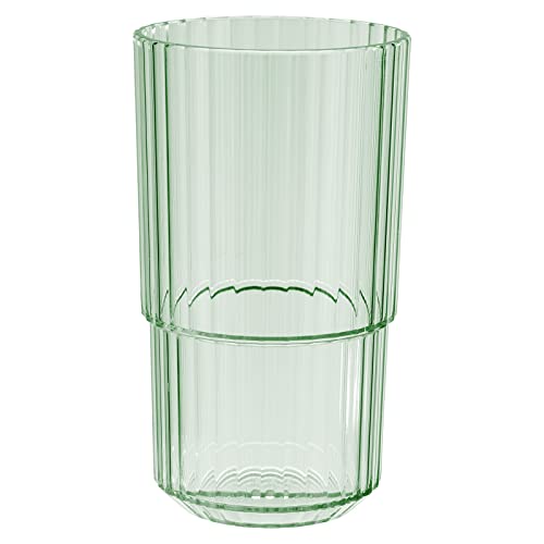 APS Bicchiere in plastica Tritan di alta qualità con 0,5 litri, senza BPA, impilabile, infrangibile, riutilizzabile, lavabile in lavastoviglie, 500 ml, verde chiaro