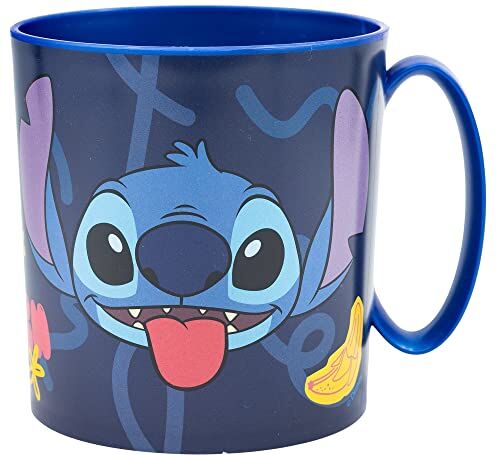 Stor Tazza per Bambini con Grafica Disney Stitch da 350 ml, senza BPA, adatta al microonde, e non va in lavastoviglie