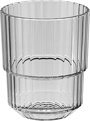 APS Bicchiere in plastica Tritan di alta qualità con 0,15 litri, senza BPA, impilabile, infrangibile, riutilizzabile, lavabile in lavastoviglie, 150 ml, grigio french