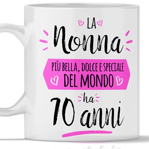 Tee Tazza regalo nonna 70 anni, idea regalo donna