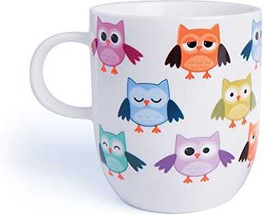 Excelsa Animals Tazza Mug Gufo, 400 ml, Porcellana, Bianco