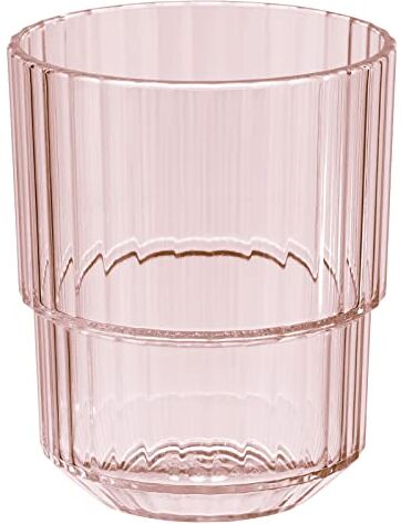 APS Bicchiere in plastica Tritan di alta qualità con 0,15 litri, senza BPA, impilabile, infrangibile, riutilizzabile, lavabile in lavastoviglie, 150 ml, rosa chiaro