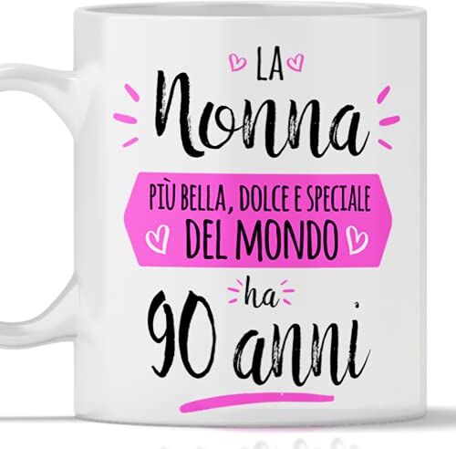 Tee Tazza regalo nonna 90 anni, idea regalo donna