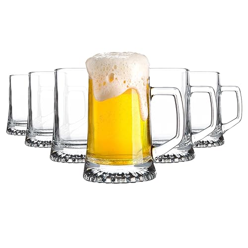 Bormioli Rocco Boccale da birra, 510 ml, in vetro, trasparente, 6 pezzi