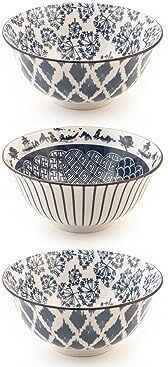 H&H set 3 bowl poke seta in porcellana cm 16