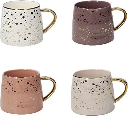 Tognana Des Arts Chic, Set 4 Tazze, Mug 340 cc, Porcellana, Multicolore