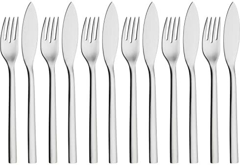 WMF Servi-er Set 4, Inossidabile, Grigio Acciaio, 12 unità