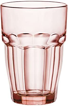 Bormioli Rocco Rockbar Long Drink Bicchieri in Vetro, 37 cl, Rosa