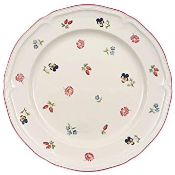 Villeroy & Boch Petite Fleur Piatto Piano Bianco, Lavabile in Lavastoviglie, Adatto per Microonde, Stoviglie, Piatto Ceramica, Porcellana Premium