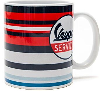 Vespa TTCE48 Tazza Mug Multicolor Strisce Servizio, Ceramica