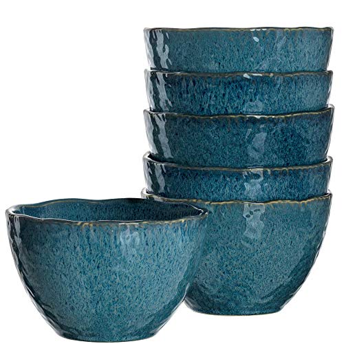LEONARDO HOME Matera  Set di 6 ciotole in ceramica, colore: Blu