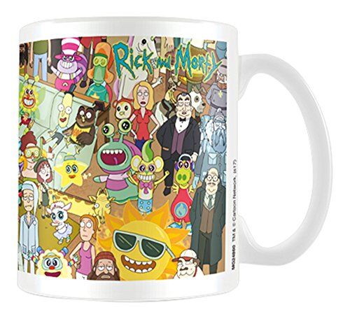Pyramid International Rick e personaggi Morty tazza di caffè, ceramica, multicolore, 7.9 x 11 x 9.3 cm
