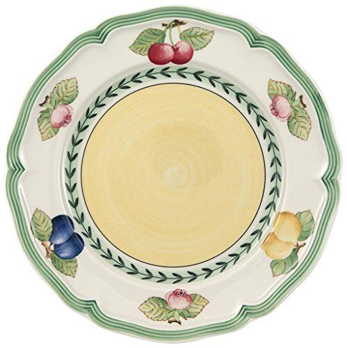 Villeroy & Boch French Garden Fleurence Piatto Rotondo da Colazione, in Porcellana Premium con Motivi di Frutta Estiva, Stile Country, 21 cm