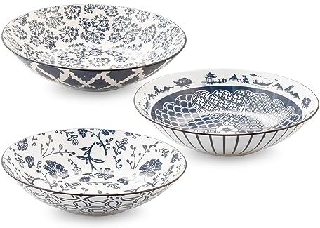 H&H set 3 bowl poke seta in porcellana cm 23